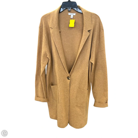 Sweater Cardigan By Nine West In Tan, Size: Xl