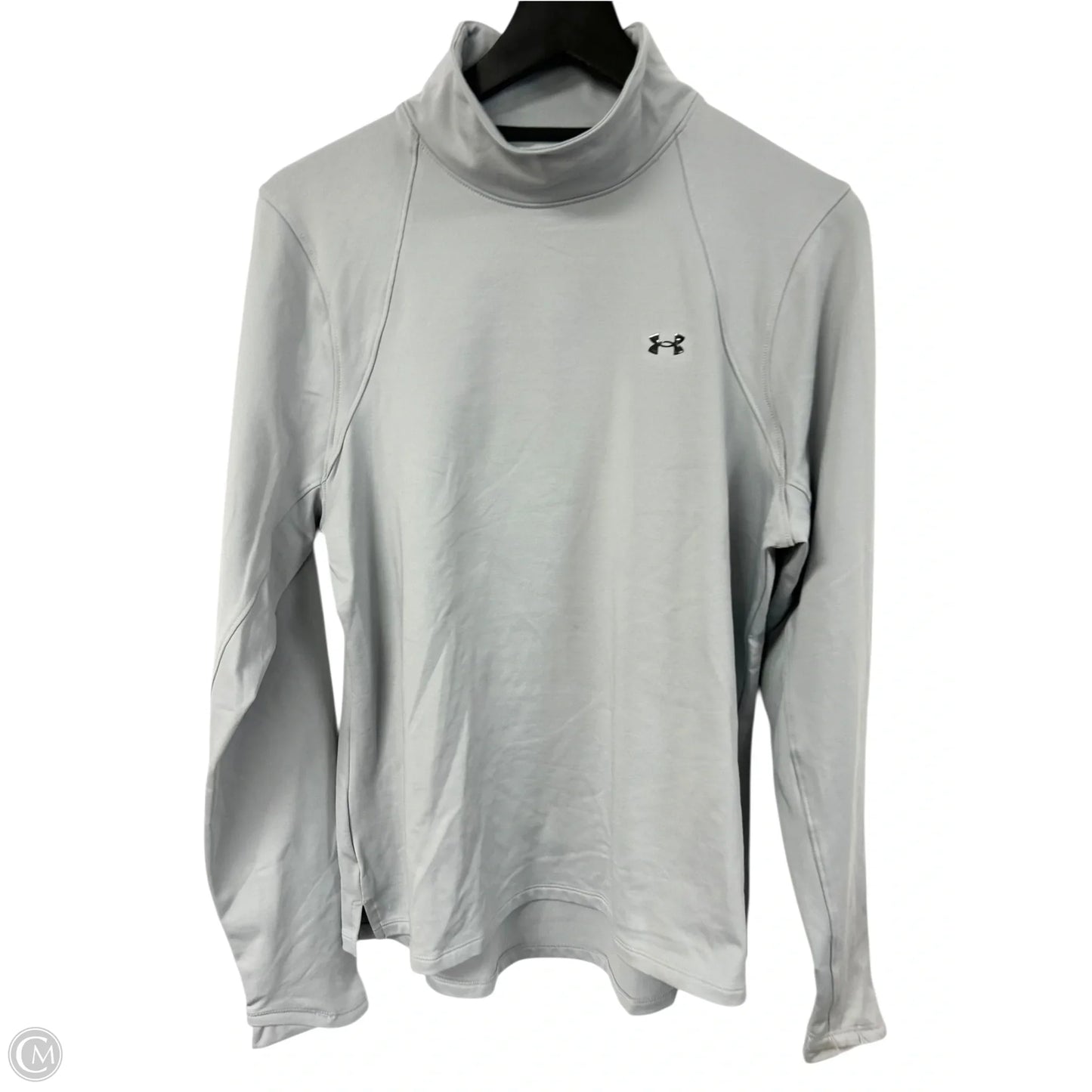 Athletic Top Long Sleeve Crewneck By Under Armour In Grey, Size: Xl