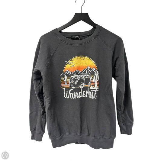 Sweatshirt Crewneck By Zutter In Grey, Size: L