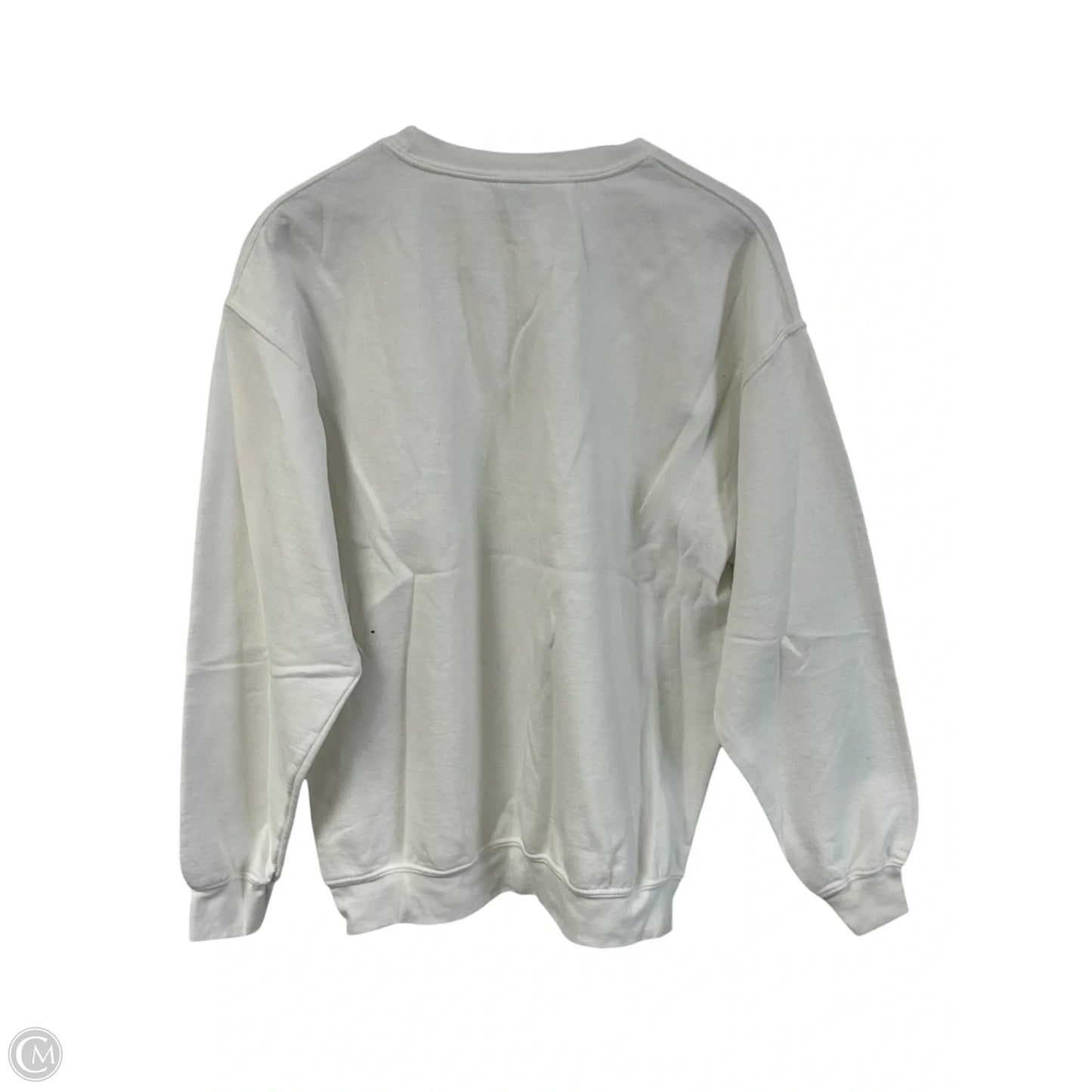 Sweatshirt Crewneck By Gildan In White, Size: L