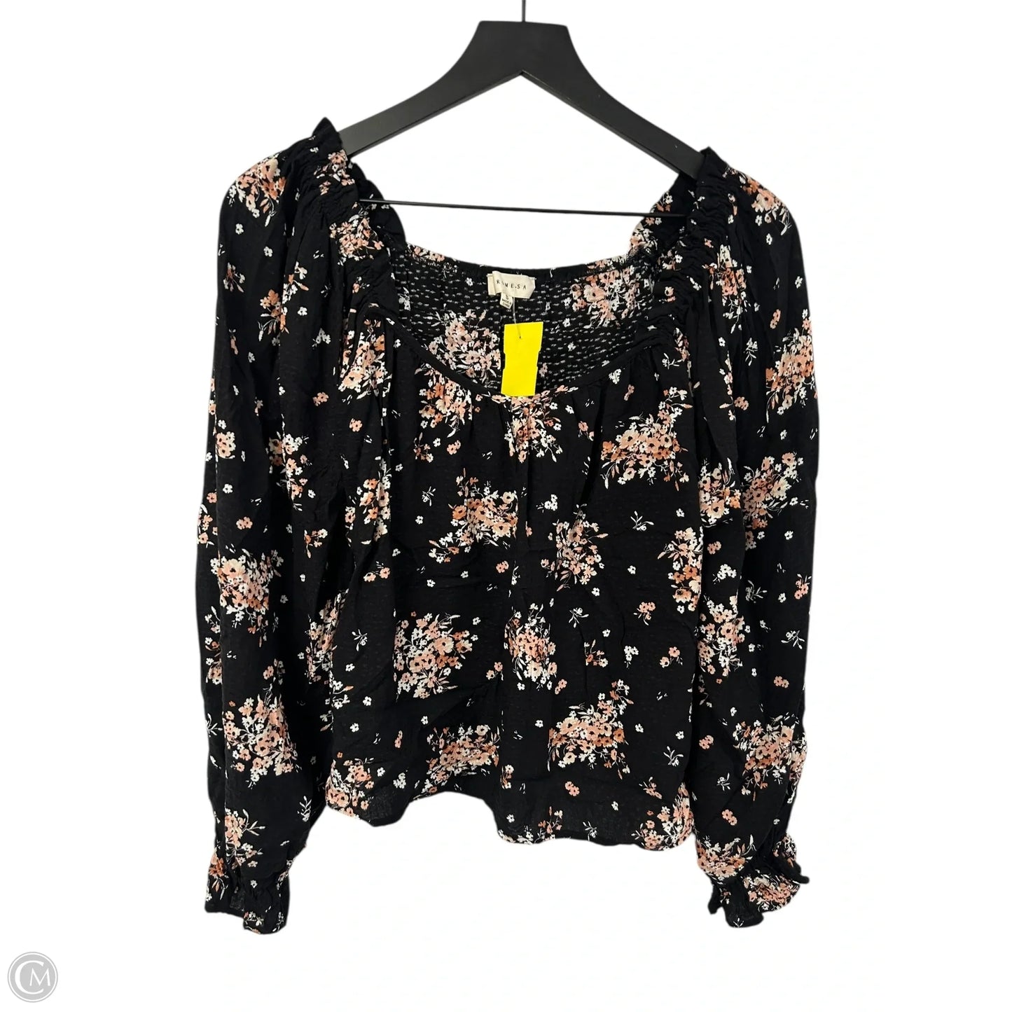 Top Long Sleeve By Promesa In Black, Size: S