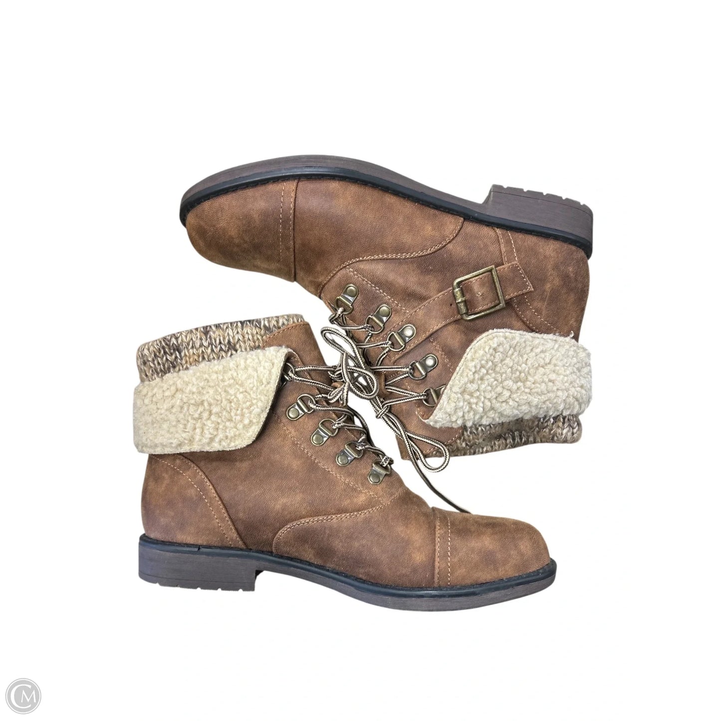 Boots Ankle Flats By White Mountain In Brown, Size: 9.5