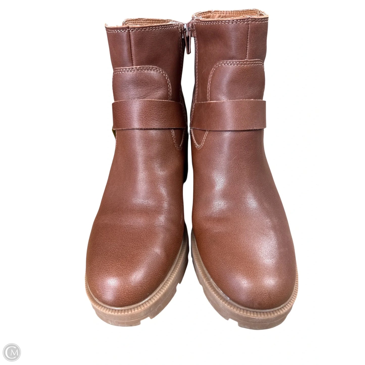 Boots Leather By Lucky Brand In Brown, Size: 9.5