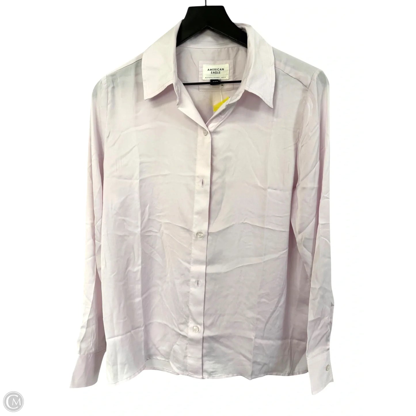 Blouse Long Sleeve By American Eagle In Pink, Size: M