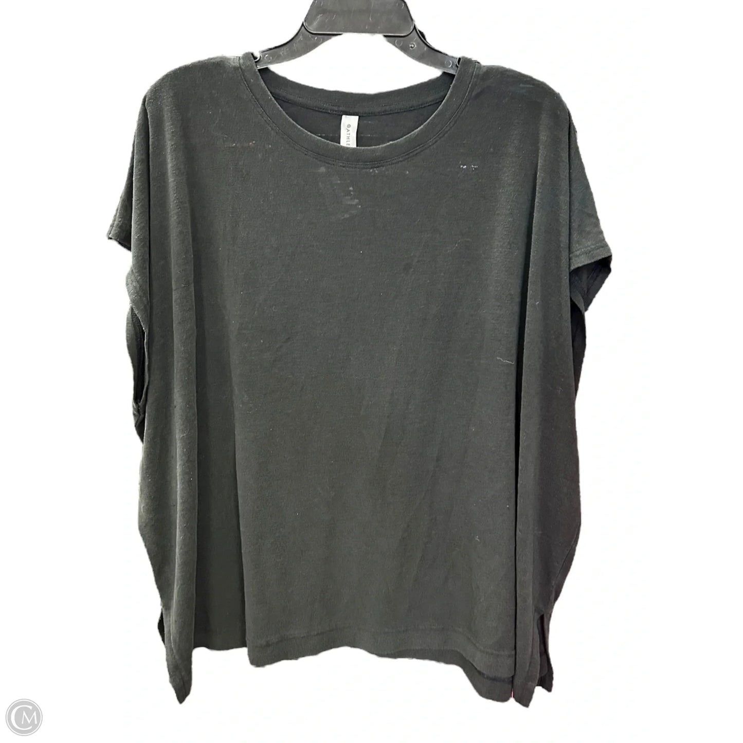 Athletic Top Short Sleeve By Athleta In Black, Size: 2x