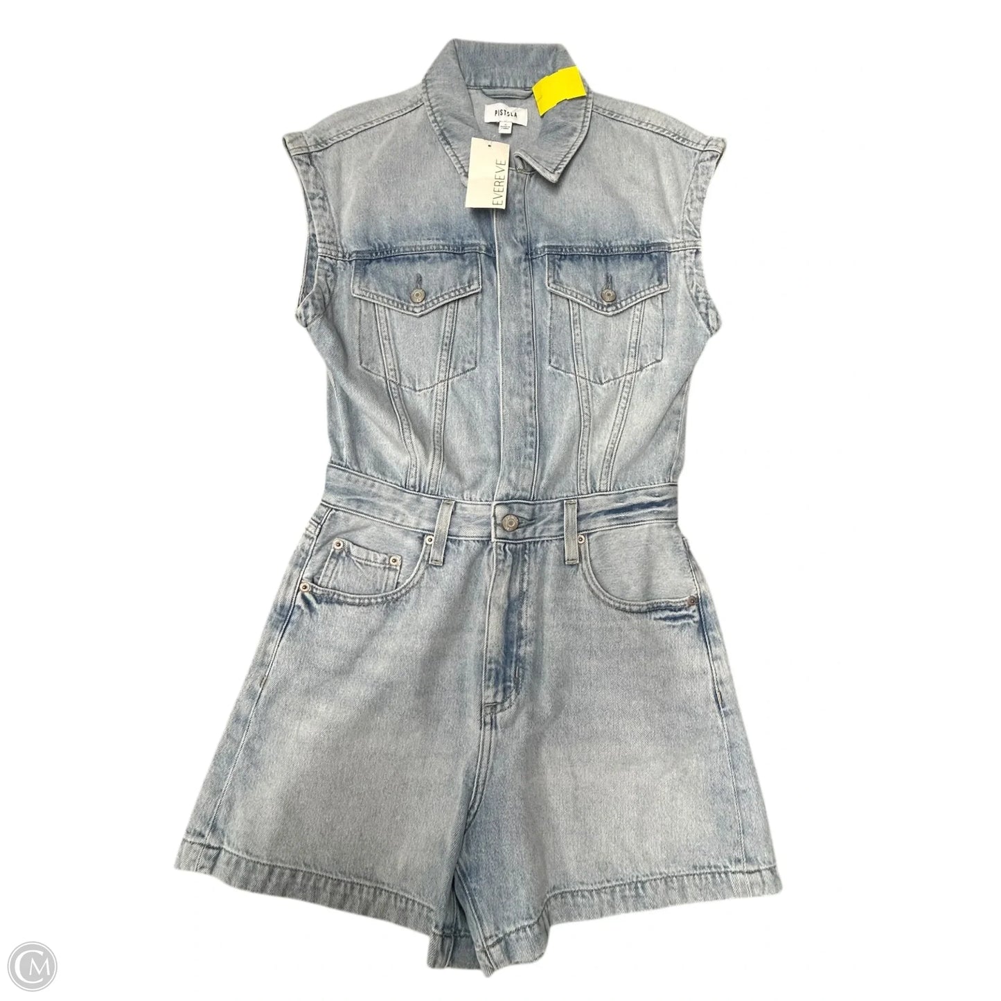 Romper By Pistola In Blue Denim, Size: S