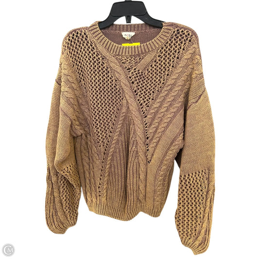 Sweater By Bibi In Tan, Size: L