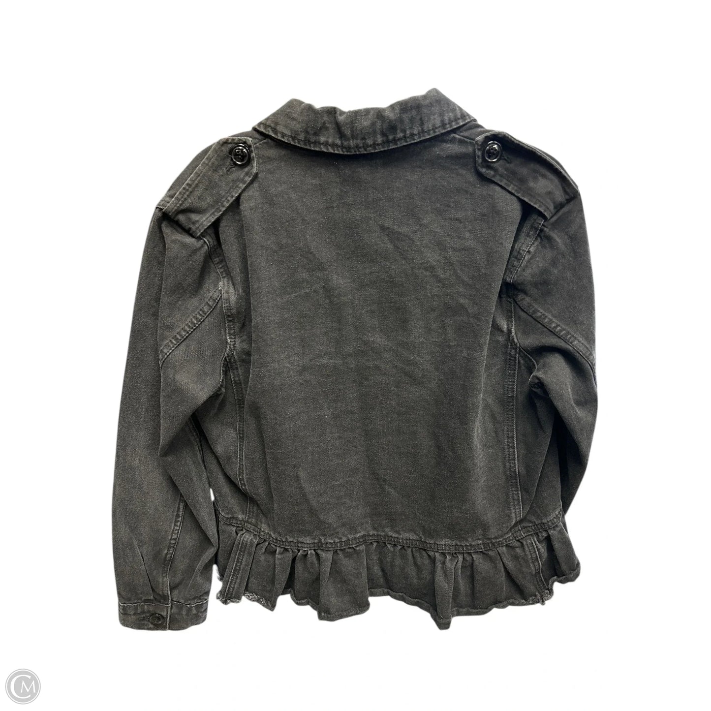 Jacket Denim By Gilli In Black Denim, Size: L