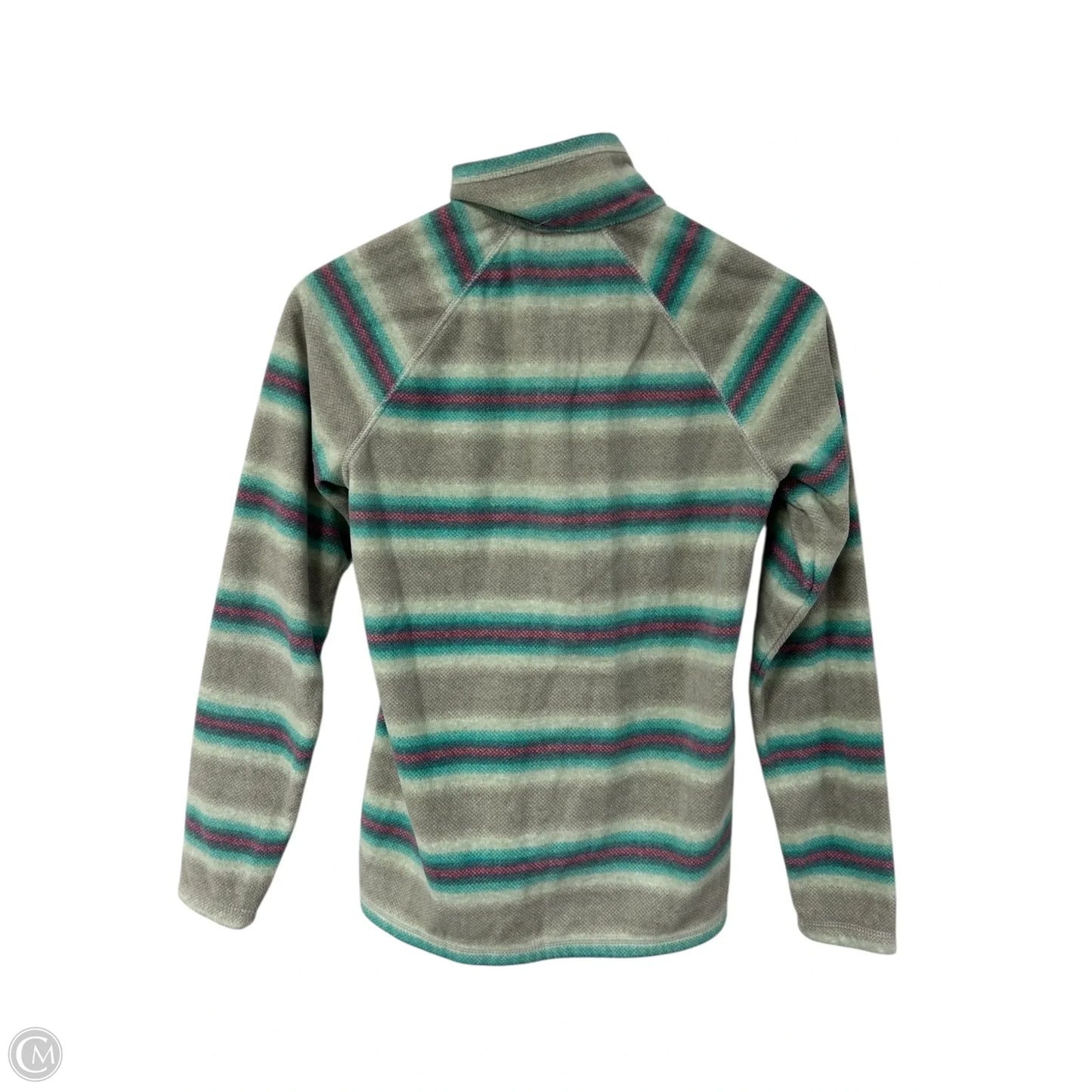 Sweatshirt Collar By Eddie Bauer In Green & Grey, Size: Xs