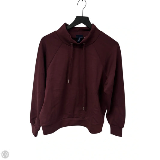 Sweatshirt Collar By Scoop In Maroon, Size: S