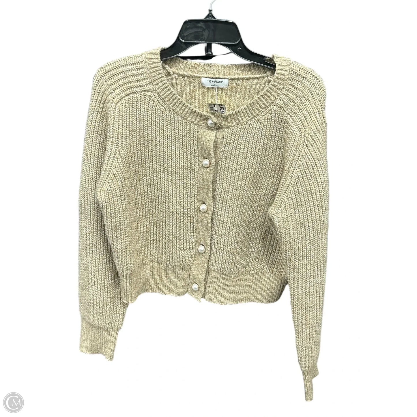 Sweater Cardigan By Cmc In Tan, Size: L