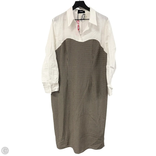 Dress Casual Maxi By Cider In Tan & White, Size: 1x