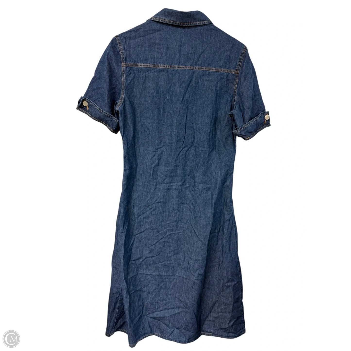 Dress Casual Midi By Cmf In Blue Denim, Size: M