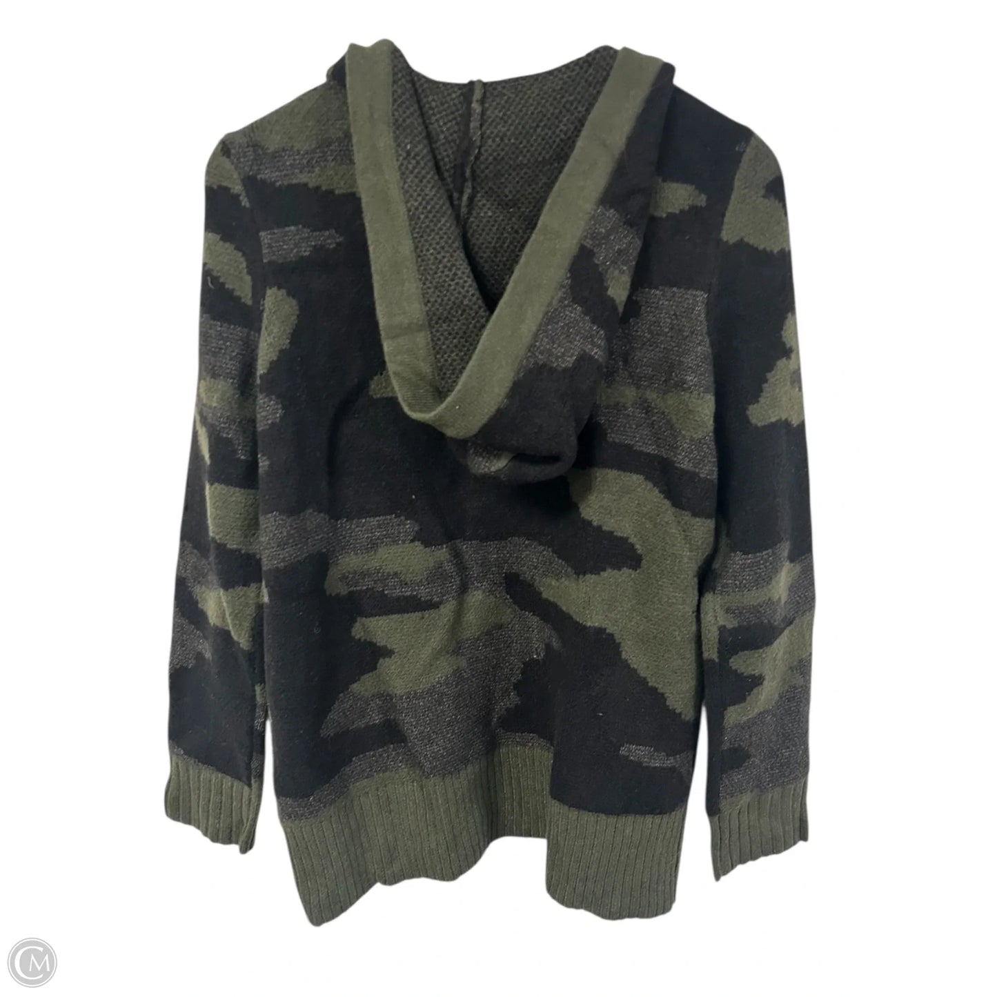 Sweater Cardigan By Cable And Gauge In Black & Green, Size: L
