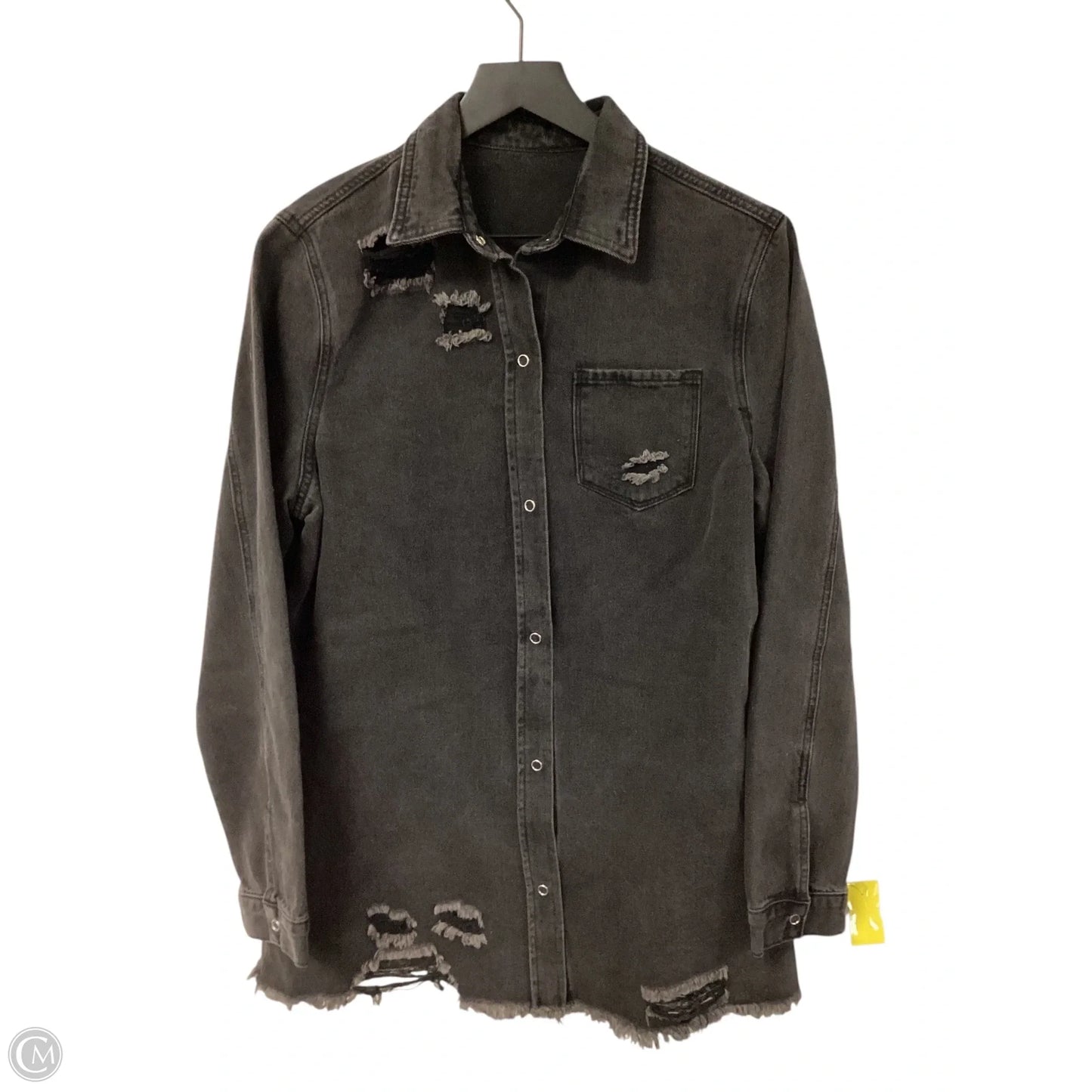 Jacket Denim By Cmf In Black Denim, Size: L