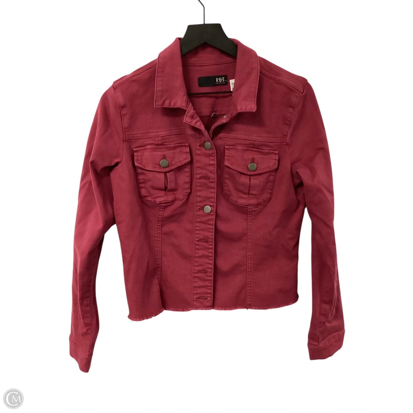 Jacket Denim By Kut In Pink Denim, Size: S