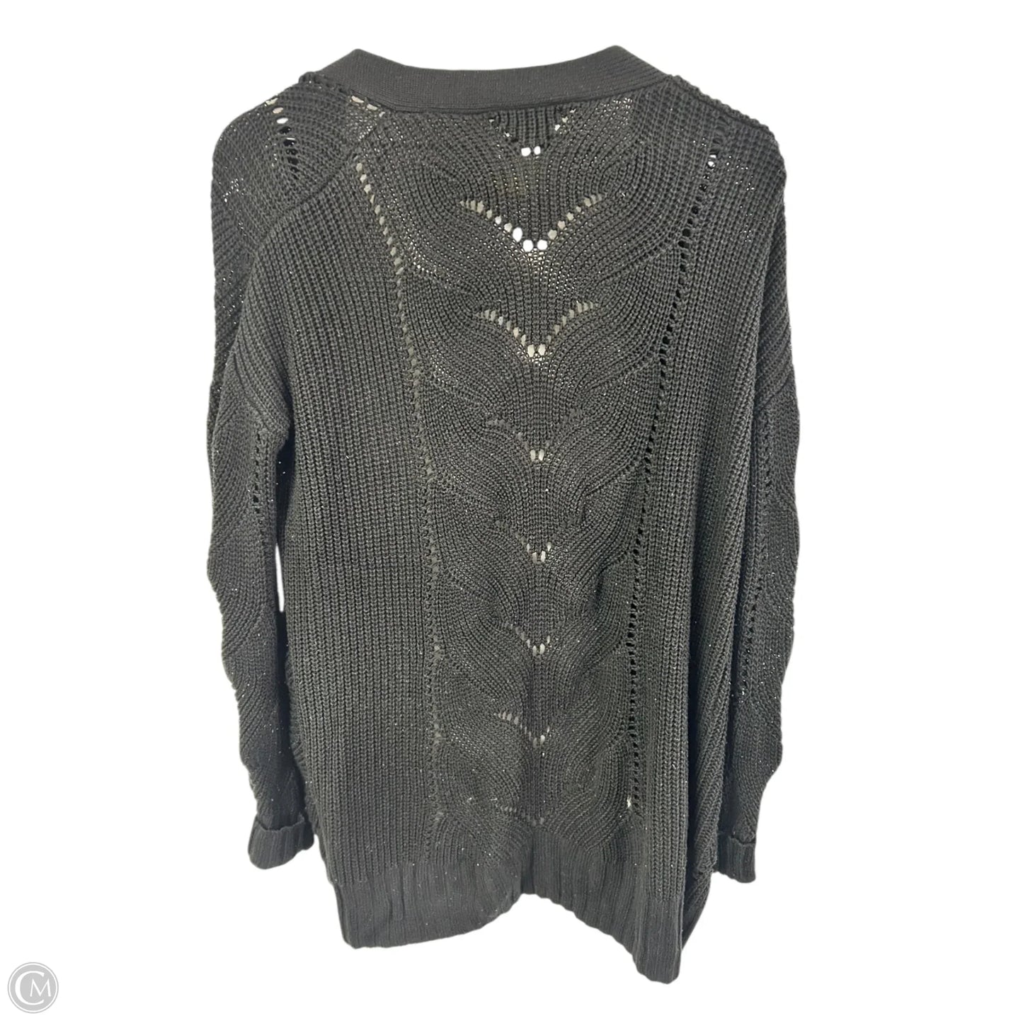 Sweater Cardigan By Pink Rose In Black, Size: S