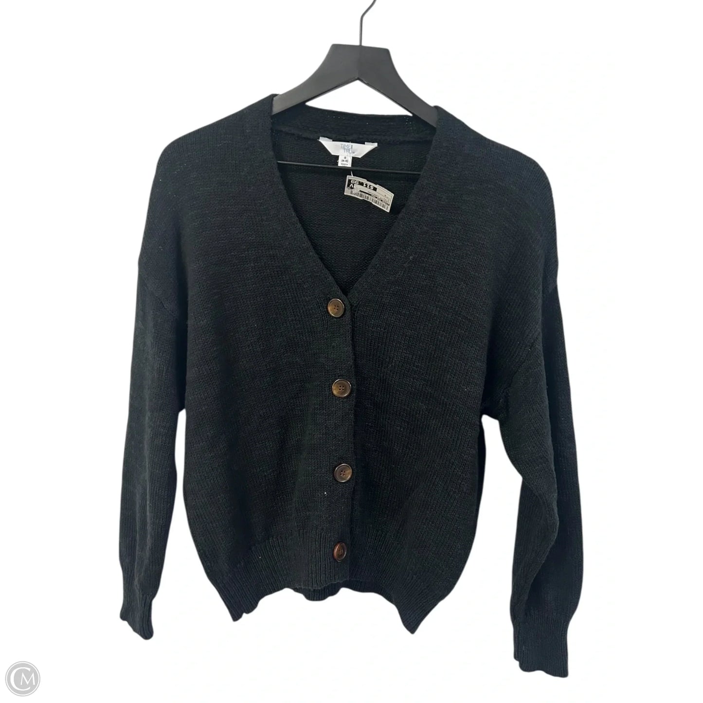 Sweater Cardigan By Time And Tru In Black, Size: S