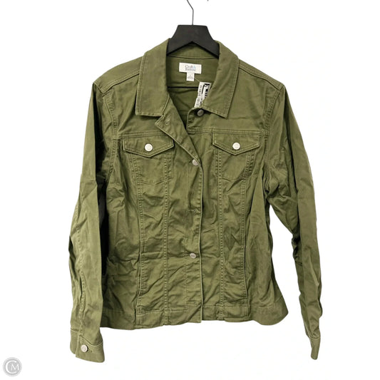 Jacket Denim By Croft And Barrow In Green Denim, Size: L