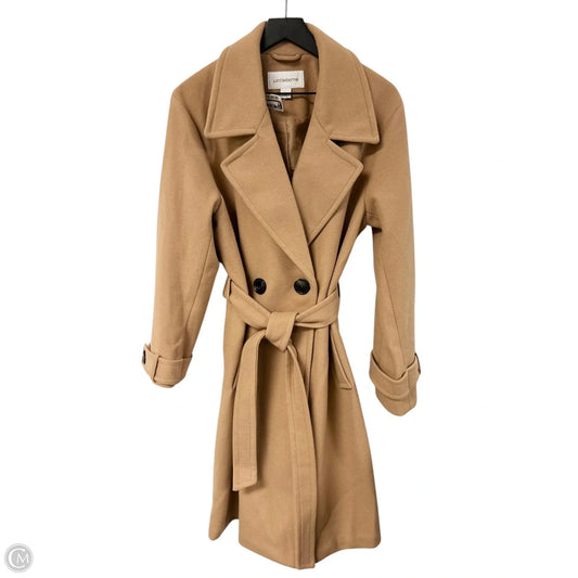 Coat Trench Coat By Liz Claiborne In Tan, Size: L