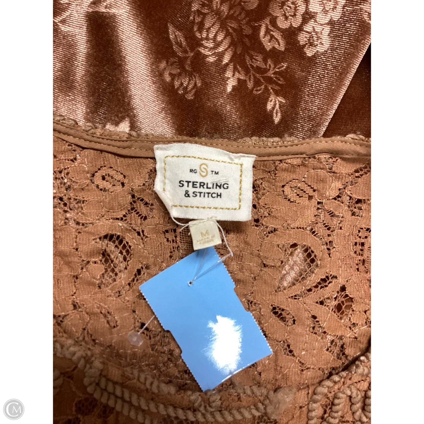 Top Long Sleeve By Cmc In Orange, Size: M