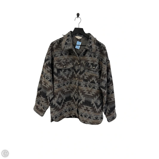 Jacket Shirt By New In In Grey, Size: M