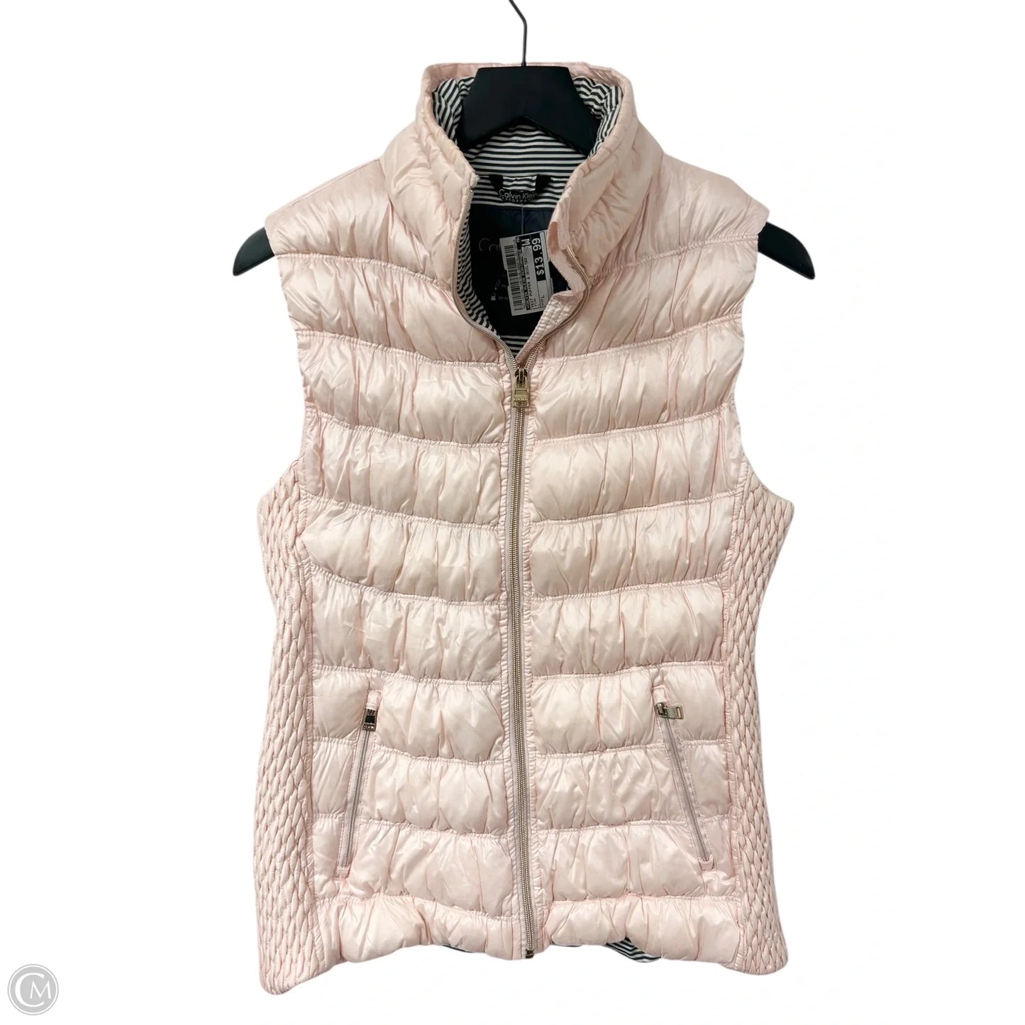 Vest Puffer & Quilted By Calvin Klein Performance In Pink, Size: L