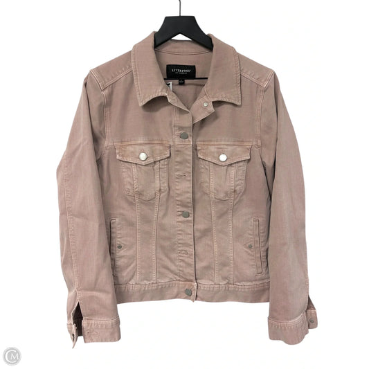 Jacket Denim By Liverpool In Pink Denim, Size: L