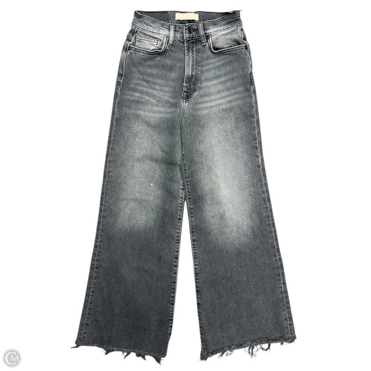 Jeans Wide Leg By 7 For All Mankind In Black Denim, Size: 0