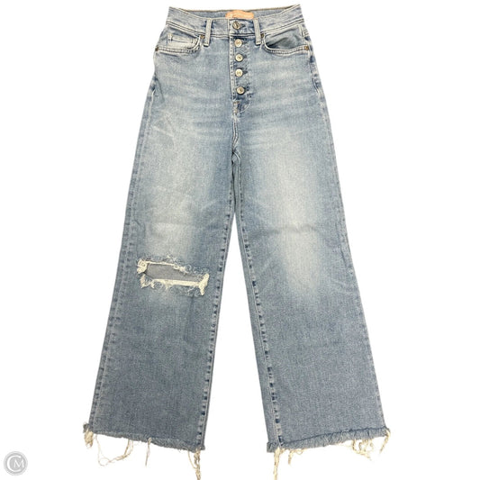 Jeans Wide Leg By 7 For All Mankind In Blue Denim, Size: 0