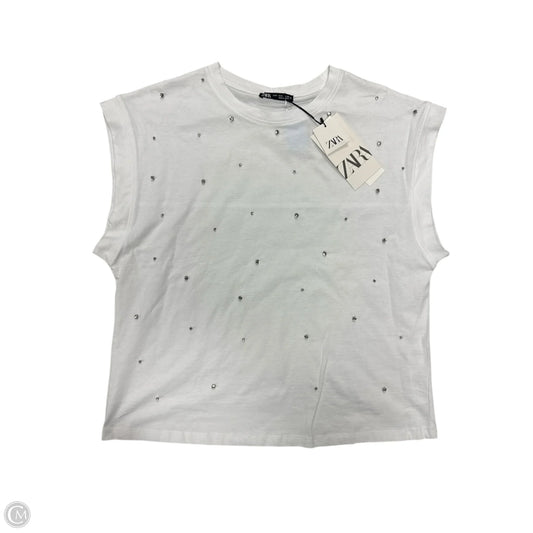 Top Short Sleeve By Zara In White, Size: S