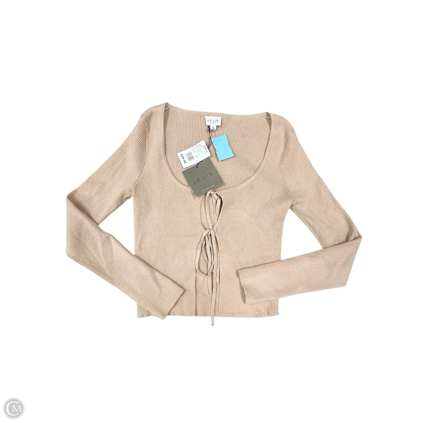 Top Long Sleeve By Le Lis In Tan, Size: S