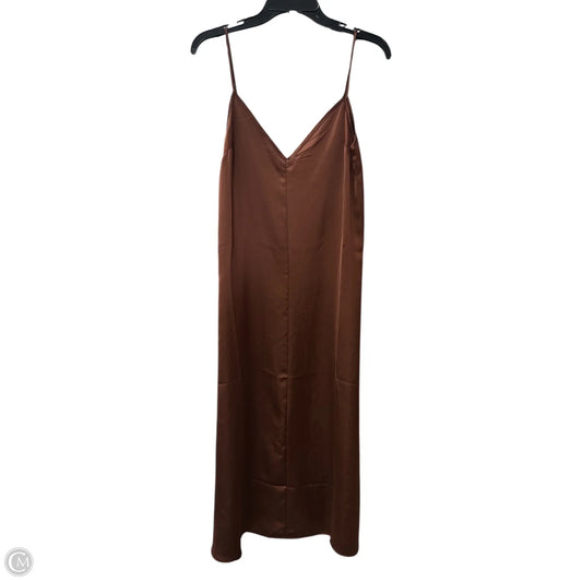 Dress Casual Midi By H&m In Brown, Size: Xs