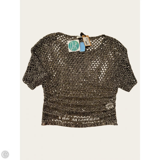Top Short Sleeve By Clothes Mentor In Black & Gold, Size: Osfm