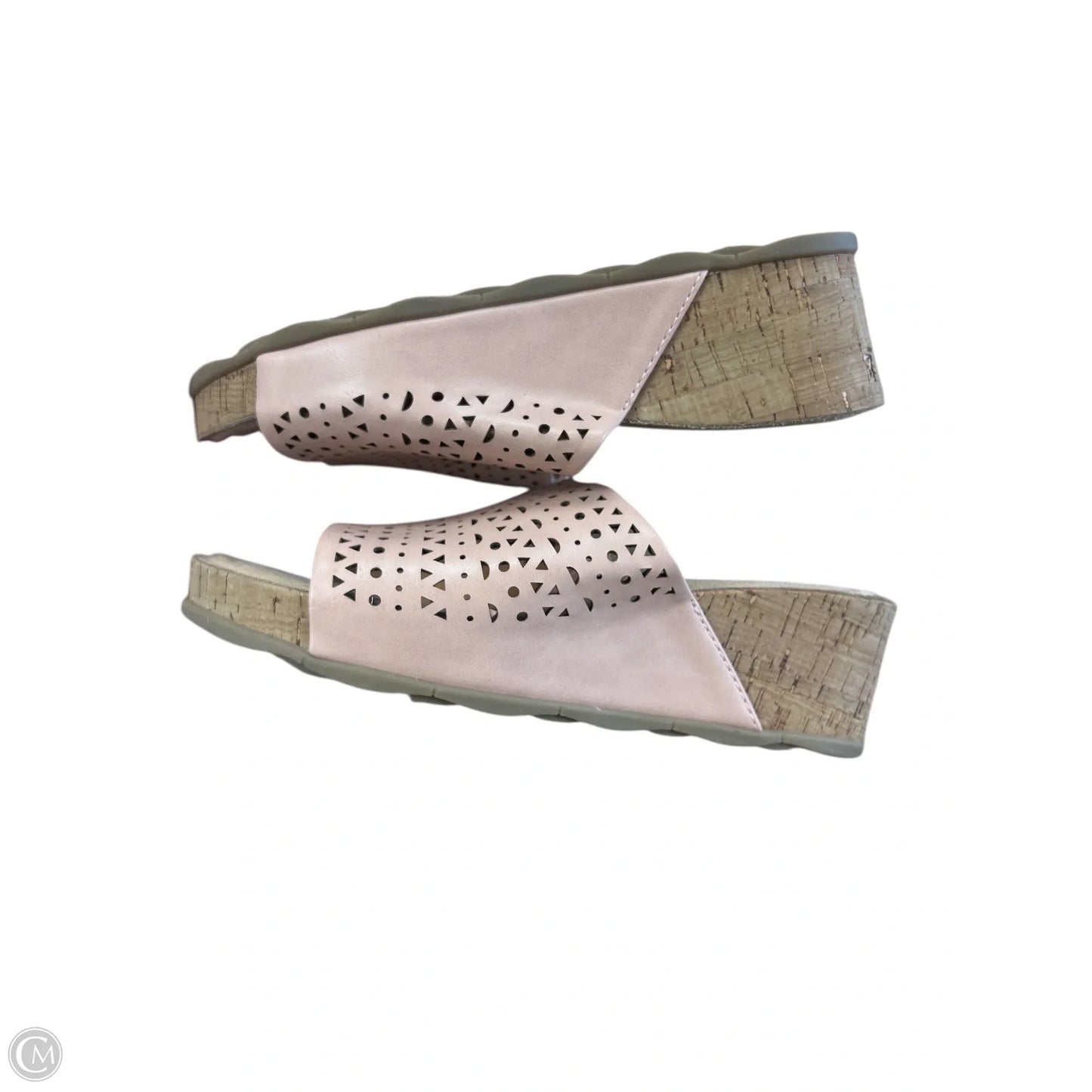 Sandals Heels Wedge By Earth In Pink, Size: 9