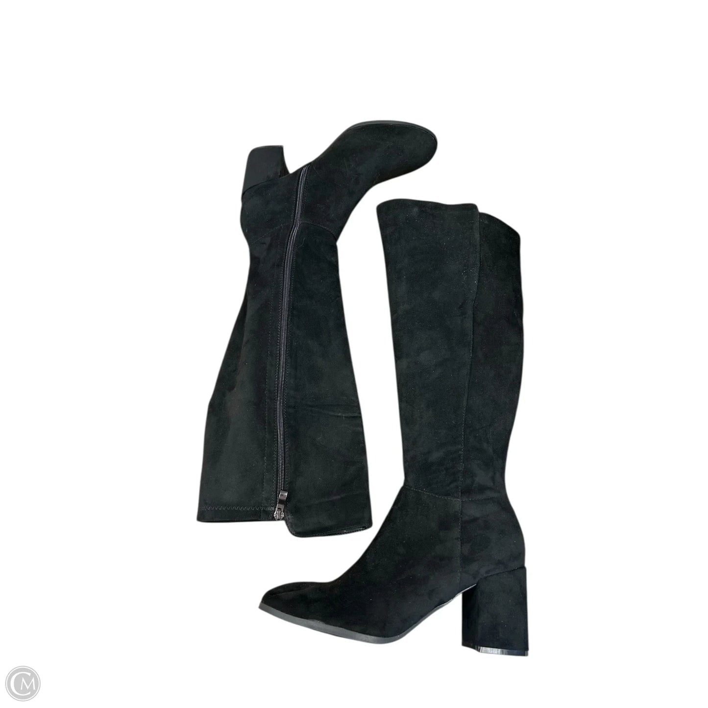 Boots Mid-calf Heels By Cmf In Black, Size: 11