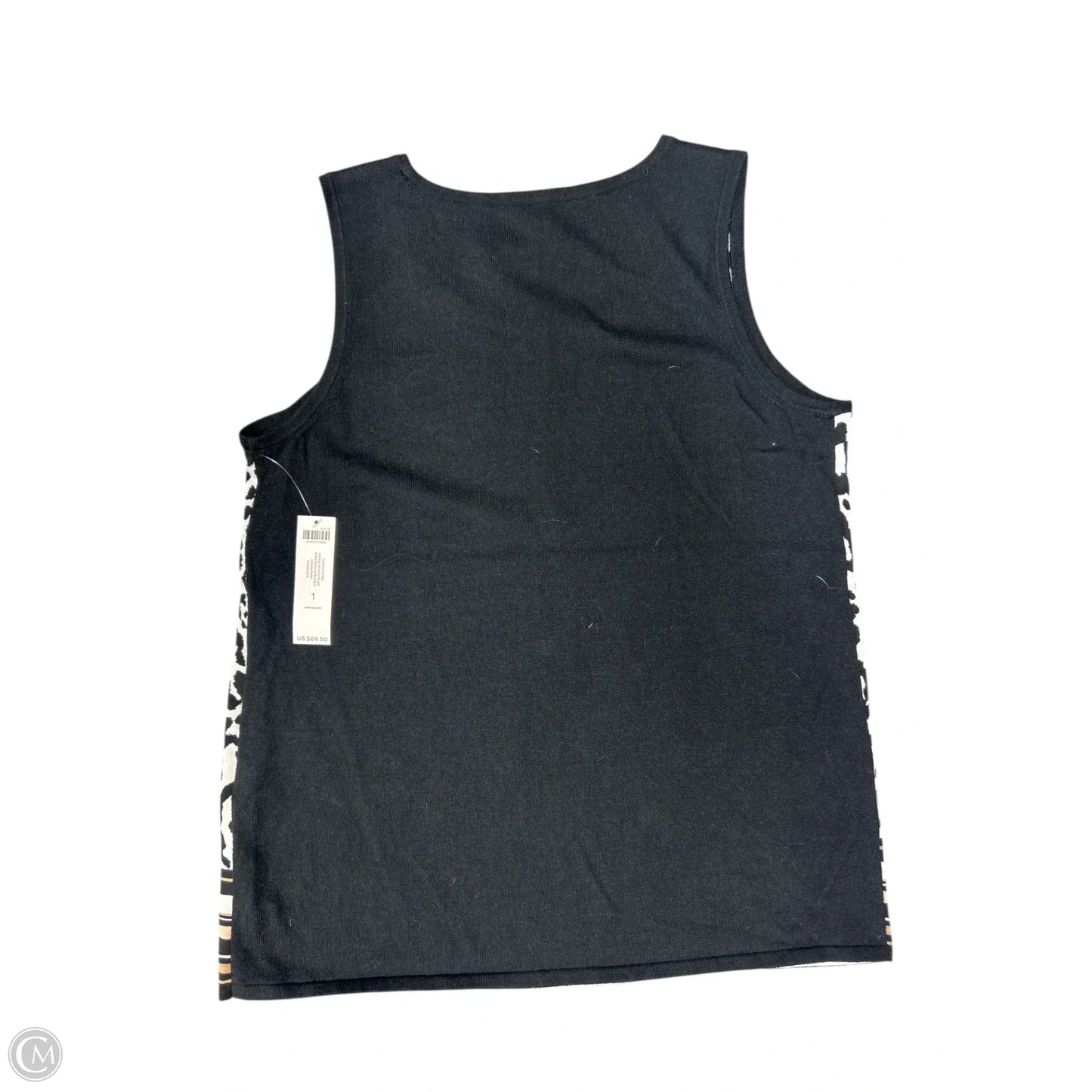 Top Sleeveless By Chicos In Black & White, Size: M