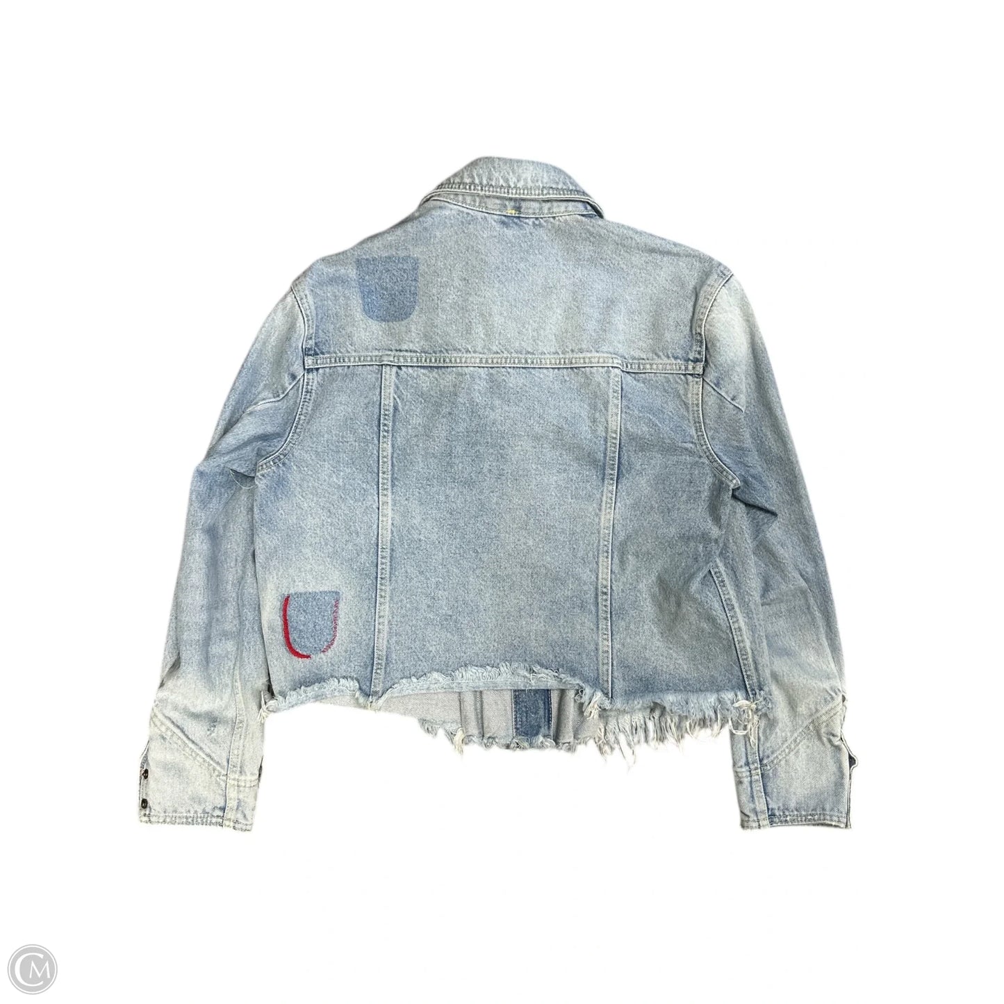 Jacket Denim By Free People In Blue Denim, Size: M