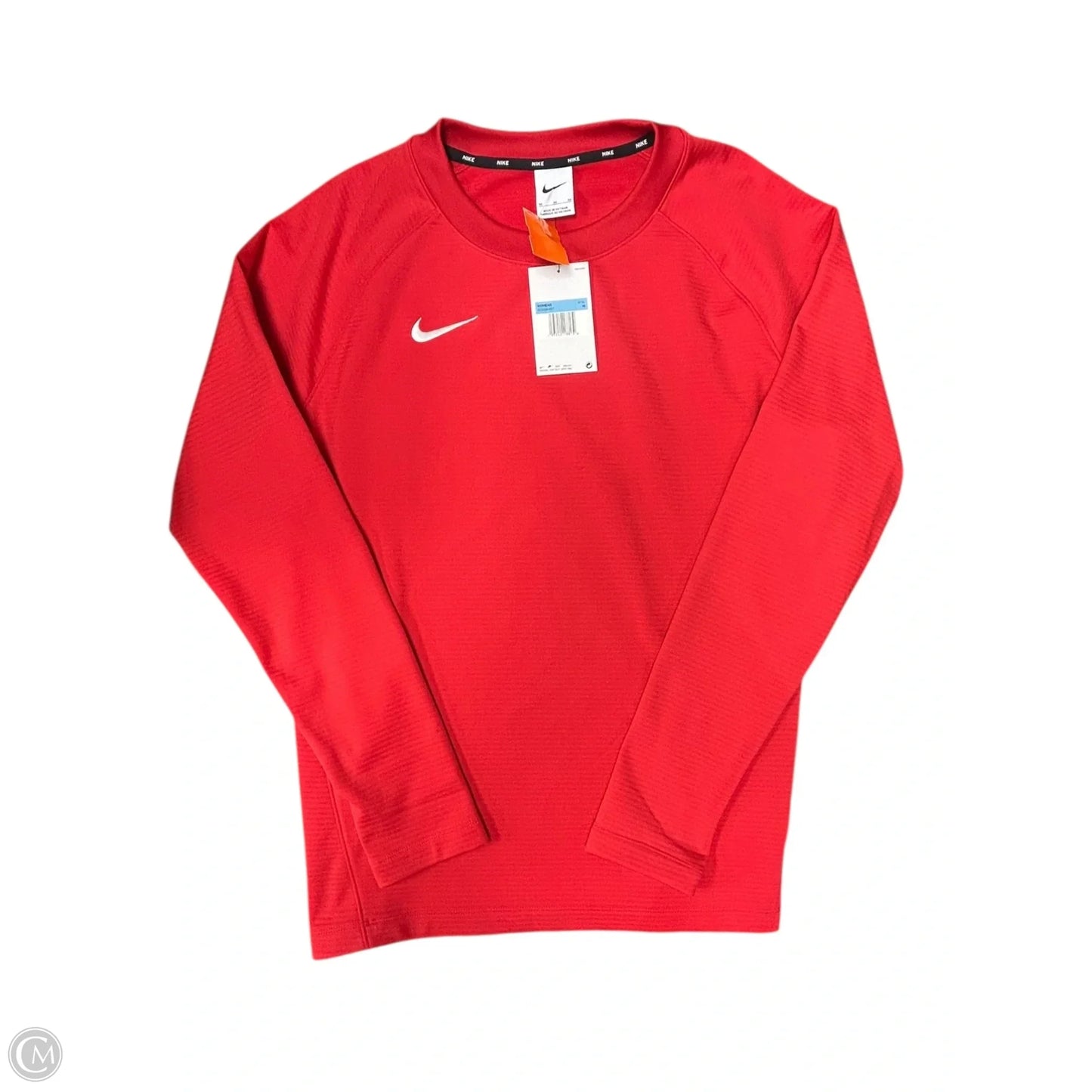 Athletic Top Long Sleeve Crewneck By Nike Apparel In Red, Size: M