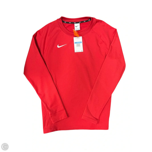 Athletic Top Long Sleeve Crewneck By Nike Apparel In Red, Size: M