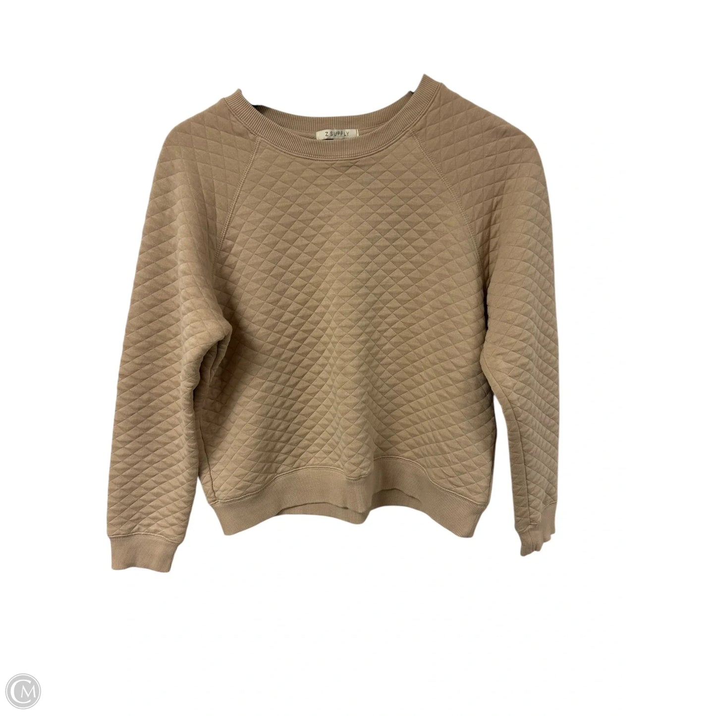 Sweatshirt Crewneck By Z Supply In Tan, Size: Xs