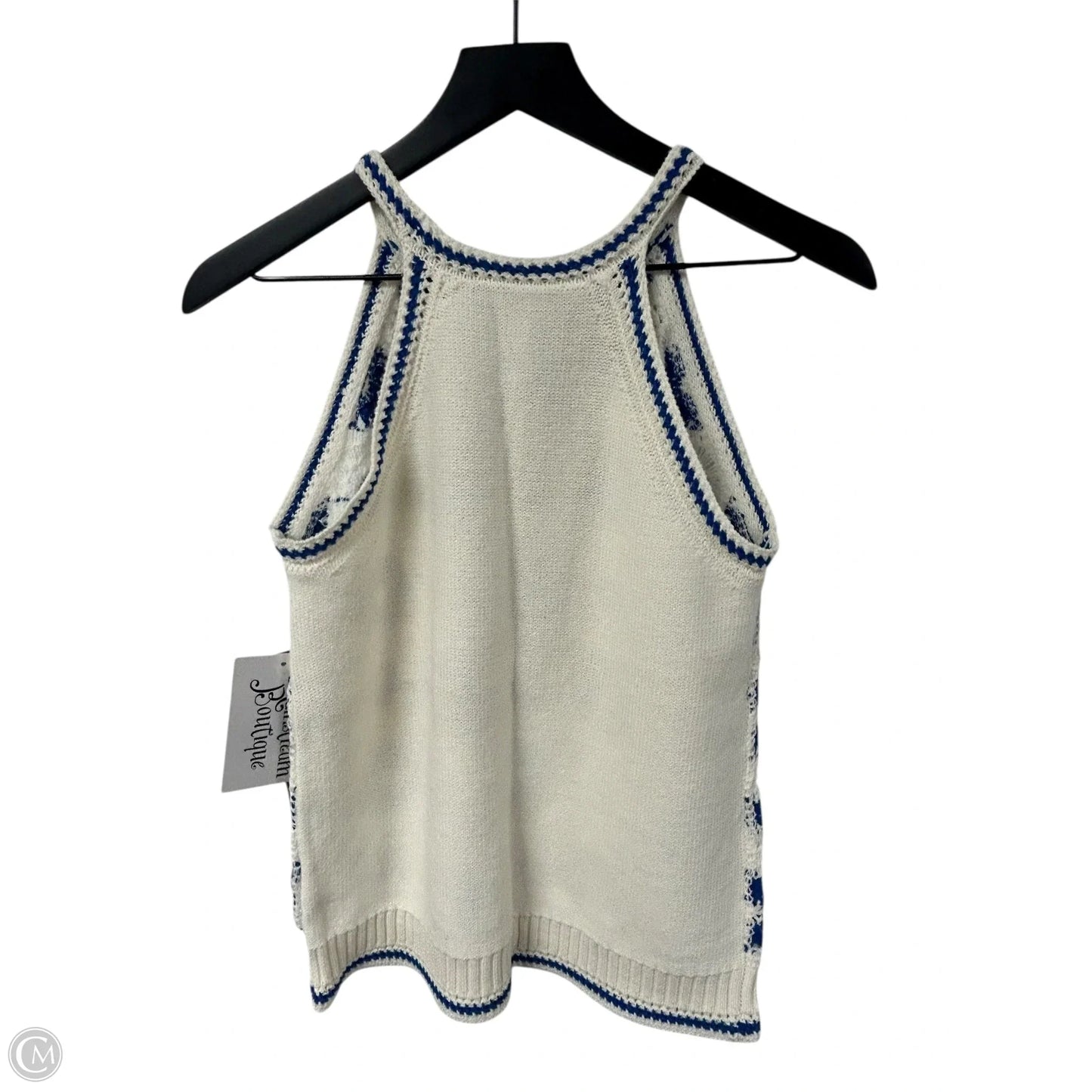 Top Sleeveless By Clothes Mentor In Blue & White, Size: S