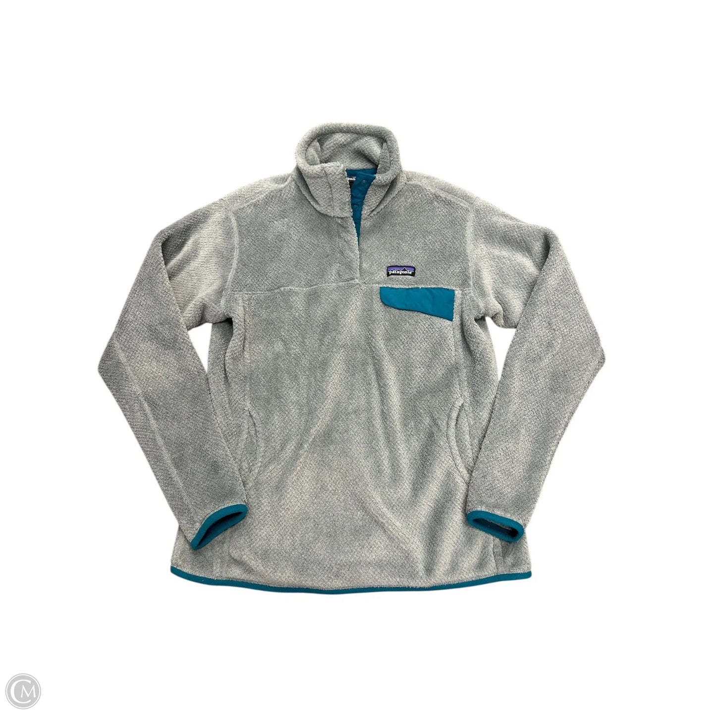 Sweatshirt Collar By Patagonia In Grey, Size: L