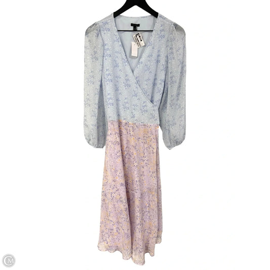 Dress Party Long By Ann Taylor In Blue & Purple, Size: 12