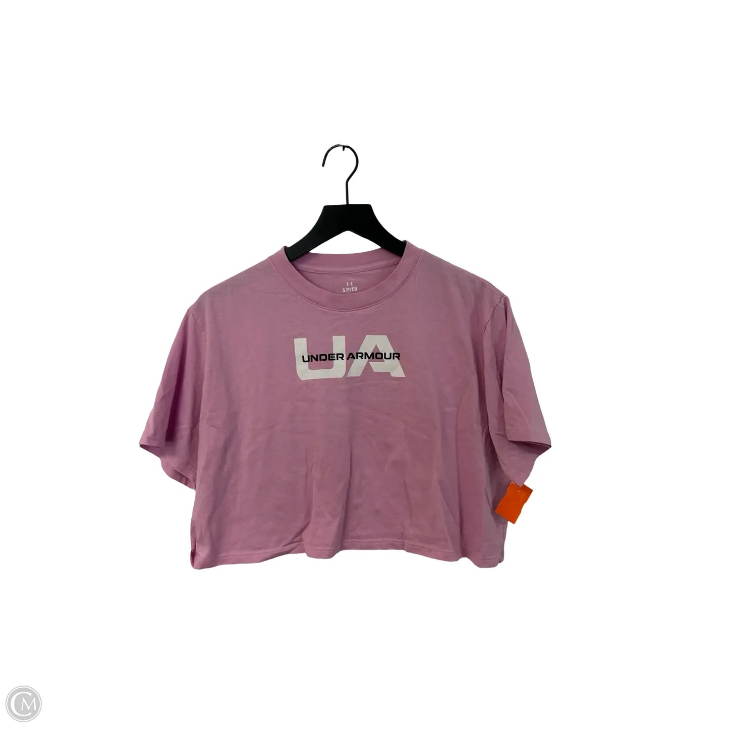Athletic Top Short Sleeve By Under Armour In Pink, Size: S