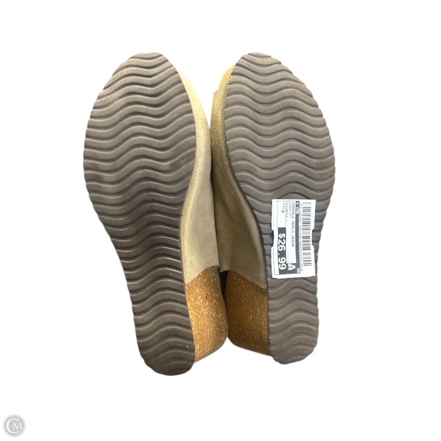 Sandals Heels Wedge By Cmb In Tan, Size: 9