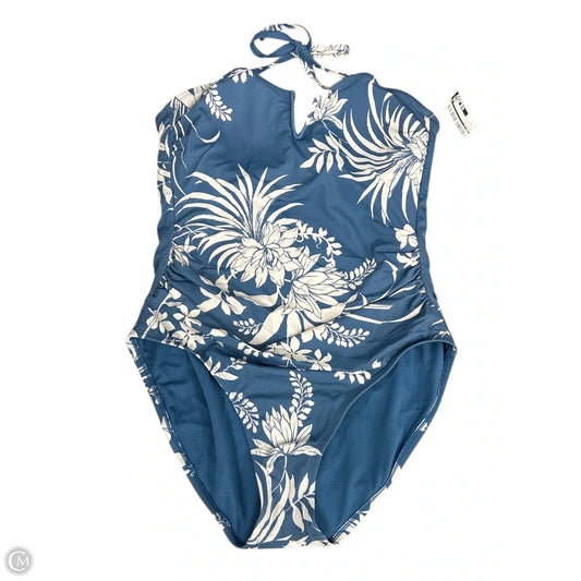Swimsuit By Apt 9 In Blue & White, Size: L
