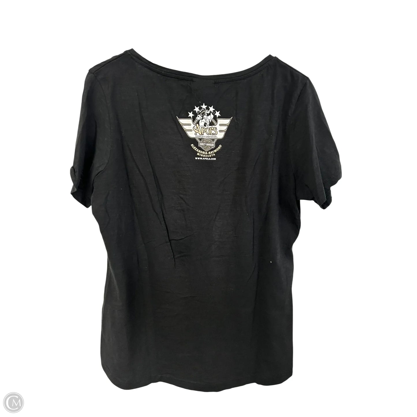 Top Short Sleeve By Harley Davidson In Black, Size: Xl