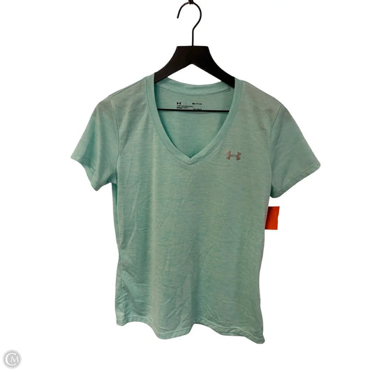Athletic Top Short Sleeve By Under Armour In Blue, Size: S
