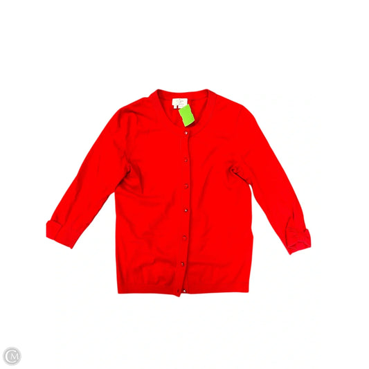 Cardigan Designer By Kate Spade In Red, Size: S